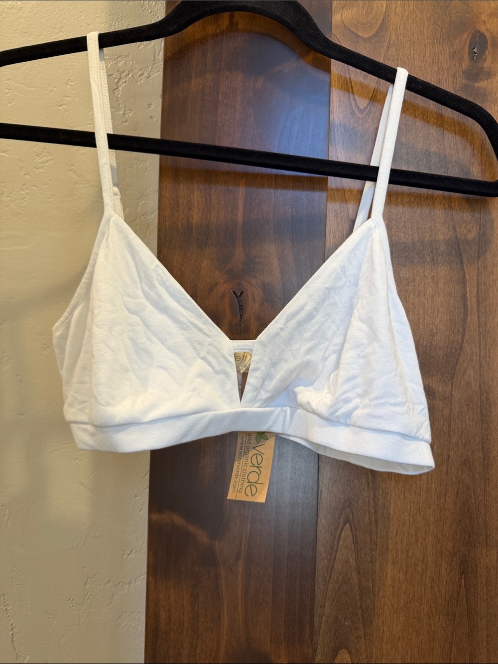 Everyday White Triangle Bralette - Lightweight Comfort